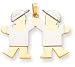 Boy And Boy With Caps Charm, Yellow/White Gold