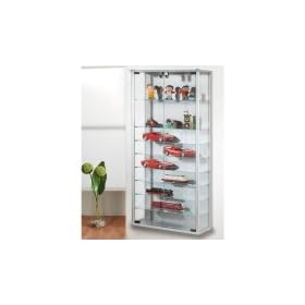 VCM - Luca L - Vitrine murale en verre pour CD - 10 �tag�res