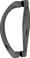 CRL 6 Black Back-to-Back Sculptured Solid Pull Handle