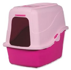 Cat It Hooded Cat Litter Pan White/Pink - Cat It 50700