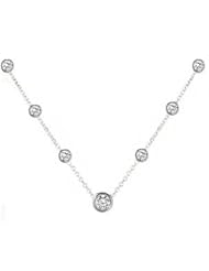 14k Round Diamond By The Yard Necklace (0.85 cts.tw)