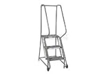 3 Step Tilt And Roll Ladder - Grip Step - 16W Step