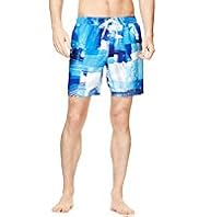 Blue Harbour Photographic Print Quick Dry Swim Shorts