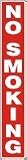 NO SMOKING 24 x 4 Plastic Sign