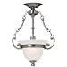 DD-643-09 Carthage 1Lt Semi Flush Conv. Satin Nickel by Dolan Designs