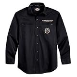 Harley Davidson Mens 105th Anniversary Zip-Pocket Long-Sleeve Shirt-LIMITED EDITION. 100% cotton. 96115-08VM