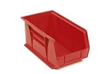 Akro Bins Stacking Bin 11x18x10 Red. Package of 6