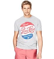 Blue Harbour Cotton Rich Pepsi-Cola Print T-Shirt