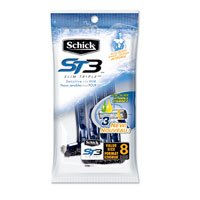 Schick ST3 Slim Triple Disposable Razors, Sensitive for Him 8 ea