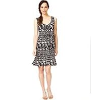 Mono Print Vest Dress