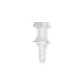Qosina 51601 Polypropylene Sanitary Flange with Barb, Pre-Attached Gasket, 1/2" and 3/4" Mini, For 1/4" ID Tubing (Pack of 25)