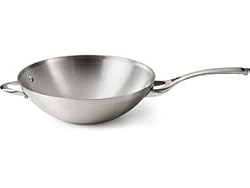 Calphalon Contemporary Stainless 13-Inch Flat-Bottom Wok