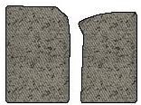 Mitsubishi Lancer Berber Floor Mats 2 Pc Fronts - Light Gray (2002 02 2003 03 ) AMSX3T4901Y94HG