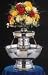 Princess Series Gold Bow Tie Trim S/S Multi-Beverage Fountain w/ Floral Top Cup - 3 Gal. - 220V
