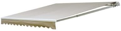 NuImage Awnings 20 ft. 7000 Series Manual Retractable Awning (122 in. Projection) in Beige/Bisque