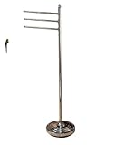 3-Arm Floor Standing Towel Holder - Polished Chrome