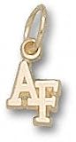 Air Force Falcons Solid 10K Gold ''AF'' 5/16'' Pendant
