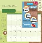 Geometrics File-It 2008 Pocket Wall Calendar