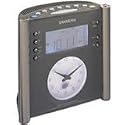 Atomic Clock Radio with Digital and Analog Displays - Gray
