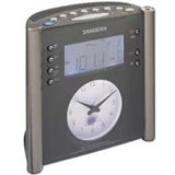 Electronics : Atomic Clock Radio with Digital and Analog Displays - Gray