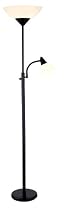 Adesso Piedmont Combo Torchiere, Black