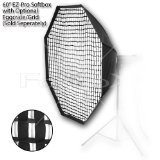 Fotodiox EZ-Pro Octagon Softbox 60" with Speedring for Novatron M Series Monolight M150, M300, M500, Bare Tube Head 2107FC