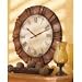 BUNCHED FRAME DESIGN WALL CLOCK with Antique Face, Roman Numerals and Antique Gold and Copper Finish