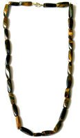 Gemstone Necklaces Tigers Eye Bead Handmade Jewelry 17 inches