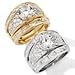 3.95ct Absoluteâ¢ Round and Baguette Bridal Ring Guard Set