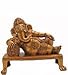 Radhika Online collection~Brass Ganesh laying on Takht statue hindu god ganesha size 12"x5"x10" India art home decore religious sculpture