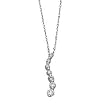 14k White Gold & Diamond Journey Pendant Necklace- 18 IN (0.50ctw)