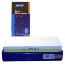Norton 24336 Japanese-Style Combination Waterstone 4000/8000 Grit, 8-Inch by 3-Inch by 1-Inch