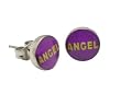 Angel Logo Earrings - 9mm - Sold as a Pair