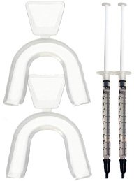 Teeth Whitening - 2 Syringes of 38% Carbamide Peroxide Gel w/Boil & Bite Trays