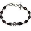 Smoky Quartz Bracelet Sterling Silver Jewelry 9.5 inches (brclt193)