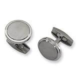 Titanium and Polished Cufflink TBC108