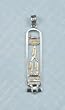 Egyptian Cartouche Pendant with "FRIEND" in Ancient Egyptian Hieroglyphics - Open Style- in Gold, Sterling Silver, or Sterling Silver with Gold Symbols