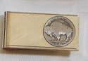 Two Tone Buffalo Nickle Engraveable Money Clip