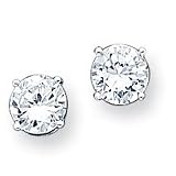 Sterling Silver CZ Stud Earrings