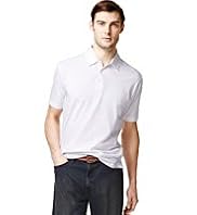 XXXL Pure Cotton Plain Polo Shirt with Stay New™
