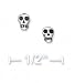 Sterling Silver Mini Skull Post Earrings