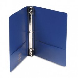 Locking No-Gap Round Ring Binder W/Label Holder(Pack Of 4)