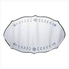 Etched Floral Wall Mirror