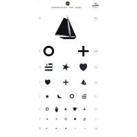 Grafco Kindergarten Plastic Eye Chart, 22" x 11"