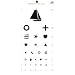 Grafco Kindergarten Plastic Eye Chart, 22" x 11"