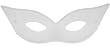 White Harlequin Half Mask