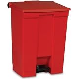 23 Gallon Rubbermaid Plastic Step On Trash Can - Red