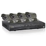 Digital Peripheral Solutions Q-See QC444-411-5 4 Channel H.264 DVR with 4 Day and Night Cameras, MAC OS Compatibility, and 500GB Hard Drive