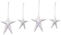 Sunset Vista Rusty Hinge Ornaments, Stars, Set of 4, Silver