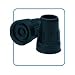 CANE TIPS 1IN BLACK 1PR